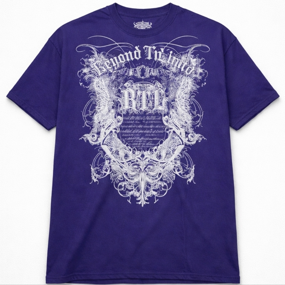 Beyond The Limit Purple Graphic T-Shirt Men's Size 3XL